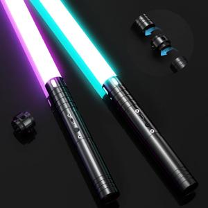 2-in-1 Lightsaber, Dueling Double Light Saber with Metal Hilt Type-C Rechargeable, 15 Colors 4 Modes Sounds Light Sabers, Christmas Halloween Birthday Gift for Kids Adults, 29.1in, 2PC 2-in-1 Lightsaber, Dueling Double Light Saber with Metal Hilt Type-C Rechargeable, 15 Colors 4 Modes Sounds Light Sabers, Christmas Halloween Birthday Gift for Kids Adults, 29.1in, 2PC