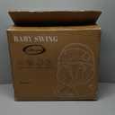 Baby Swing - 5 Sway Speeds with 12 Lullabies, Bluetooth, Portable Rocker, Soft Fabrics, 3 Timer Settings, Remote Control, for Infants 5-20Lb, Gray