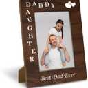 Daddy Gifts, Rustic Wood Photo Frame Gifts from Daughter, Daddy Picture Frame - Daddy & Daughter, 4x6 inch, Father's Day Birthday Christmas Gift, Farmhouse Home Decor, Display on Tabletop, Desk