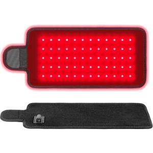 Red Light Therapy Belt for Body, Flexible Use Red Light Pad with Timer Controller Fit for Small Areas, 60 Beads Portable Infrared Light Therapy Belt for Starters