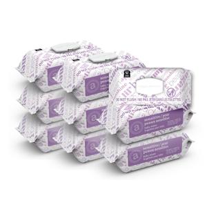 Amazon Elements Baby Wipes, Sensitive, 810 Count, Flip-Top Packs, Pack of 9 (90 Count (Pack of 9))