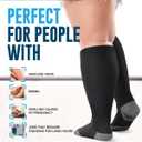 Doctor's Select 3 Pairs Plus Size Compression Socks Wide Calf - Up to 6XL | 20-30 mmHg Compression Socks for Women Wide Calf