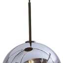 Gradient Color Glass Pendant Light,Modern Glass Hanging Light Chaniler Light (Silver, 30cm)