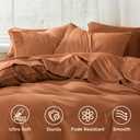 Bedsure Queen Sheet Set - 4 Pieces Soft Queen Size Sheets - Breathable & Cooling - Hotel Luxury - Easy Care Polyester Microfiber Bedding for Kids, Women, Men, Terracotta