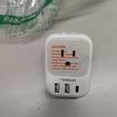 TESSAN European Travel Plug Adapter USB C 3 Pack, US to Europe Plug Adaptor with 4 AC Outlets 3 USB Charging Ports, Type C Power Adapter for USA to EU Euro Spain France Iceland Italy Germany Greece