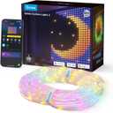 Govee Curtain Lights 2, 520 LEDs, Smart LED Curtain Light with DIY GIF AIGC, Non-Splicable, RGBIC Color Changing Holiday Lights for Indoor Outdoor Bedroom Window Decor, IP65 Waterproof, 4.96.6ft