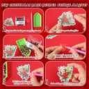 Xuhal 30 Pcs Christmas Poinsettia Diamond Painting Magnets Christmas Flower Diamond Art Magnet Kits for Adults Poinsettia Refrigerator Magnetic Sticker 5D Rhinestone Fridge Sticker for DIY Crafts Gift