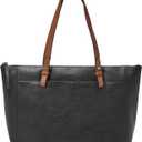 Fossil Women's Rachel Tote Purse Handbag for Women (Black/Brown)