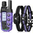 Bousnic Dog Shock Collar 2 Dogs (5-120Lbs) - 3300 ft Waterproof Training Collar for Dogs Large Medium Small with Rechargeable Remote, Beep (1-8) Vibration (1-16) and Humane Shock (1-99) Modes