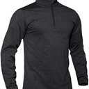 TACVASEN Men's Quarter Zip Up Pullover Long Sleeve Sweatshirt 1/4 Zip Golf Shirt Winter Fleece Lined Thermal Pullover XL