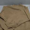 Womens Oversized Fall Sweater 2026, Chunky Knit Crewneck Long Sleeve Fuzzy Pullover Tops (Small, Beige)