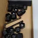 for Audi A3 A4 A5 A6 A7 A8 Q3 Q4 Q5 Q6 Q7 Q8 inc e-tron Lug Nut Covers | 20 Glossy Black Wheel Nut Caps