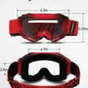 BELINOUS Kid Riding Goggles for ATV Dirt Bike Motorcycle Motorcross MX, Youth Dirt Bike Goggles for Kids 3-12 with Soft Strap (Red)