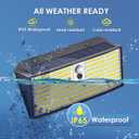 APILAB Upgraded Solar Lights Outdoor, 6 Pack 418 LED Motion Sensor Outdoor Lights, 3 Modes Security Light, IP65 Waterproof Solar Powered Wall Light for Outside Yard Garage Deck Fence