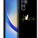 ZHEGAILIAN Compatible with Samsung Galaxy A16 Case,Non-Slip Soft TPU Bumper Shockproof Protective Case Compatible with Samsung Galaxy A16 6.7 inch for Women-Cat Heartbeat