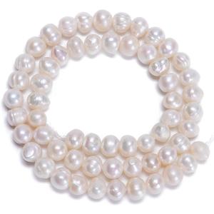 AD Beads Natural Freshwater White Pearl Round Beads 15" 4mm 6mm 8mm 9mm 10mm 11mm 12mm (5.2mm)