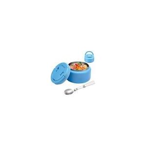 13.5oz Soup Thermo for Hot Food Kids Insulated Vacuum Food Jar with Buckle Lid,Wide Mouth Leakproof Stainless Steel Lunch Container with Spoon-Blue