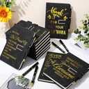 Chuangdi 20 Pcs Employee Appreciation Gift Bulk A5 Leather First Day of School Gifts Thank You Gifts 10 Inspirational Notebook and 10 Motivational Ballpoint Pen for Coworker Team Teachers Student