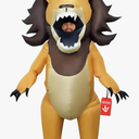 Morph Inflatable Lion Costume for Adults, Funny Blow Up Lion Outfit, Inflatable Animal Costume for Men, Halloween Costumes for Adults, One Size