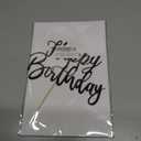 Black Birthday Cake Topper Party Decorations for Men Woman Birthday Cake Decors