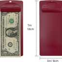 Plastic Clipboard, for Memo, Menu, Credit Card Receipt, Red, 6-Pack (3-x-7 in)