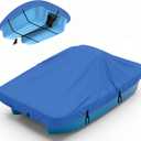 1200D Pedal Boat Cover, Waterproof Heavy-Duty Paddle Boat Cover, Blue | With 3 Windproof Straps & Elastic Hem, Double-Layer Reinforced Corners, Sealed Seams, Fits 3-5 Person Pedal Boats