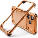 OATSBASF for iPhone 17 Pro Bumper Case, No Back Design, Aluminum Frame Slim Fit, Compatible with MagSafe, 4 Corner Shockproof Protection, Orange