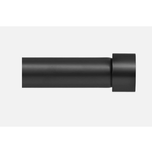 Ivilon Drapery Window Curtain Rod - End Cap Style Design 1 Inch Pole. 28 to 48 Inch Color Black