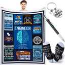 Christmas Engineer Gifts for Men Engineer Appreciation Gifts Includes Blanket Multi Tool Pen Keychain Socks for Thanksgiving Christmas Birthday Retirement Mechanical Computer