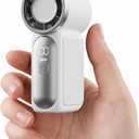 Gaiatop Portable Handheld Mini Fan, 6 Speeds 16900 RPM High Velocity Personal Fan with LED Display, USB Rechargeable, Mini Fan with Lanyard for Makeup, Travel, Outdoor Fan for Women Girl Gift, White