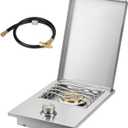 Stanbroil Built-in Single Side Burner for Outdoor Kitchen, 304 Stainless Steel Grilling Side Burners - Natural Gas Only