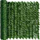 iCover Artificial Ivy Privacy Screen for Fence, 39x118in Strengthened Joint Prevent Leaves Falling Off, Faux Hedge Panels Greenery Vines, Decorative Fences for Outdoor, Garden (39*118in, Green Vines)