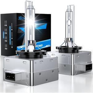 D3S HID Bulbs, 6000K Cool White 35W High/Low Beam, Replacement 66340 42403 42302 42302C1 Xenon Bulbs, Aluminum Stents Base, Pack of 2