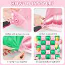 30PCS Double Sided Square Foil Balloons Wall,19 Inches Chrome Foil Balloons Tunnel Arch Garland Kit for Birthday,Anniversary,Wedding,Graduation Party Background Graduation Party Decoration (Pink Silver and Red Green)