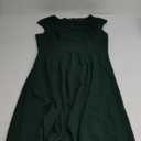 Allegra K Wear to Work Office Dress for Women's 2025 Cap Sleeve with Pockets A-Line Dress Green XL