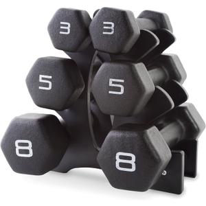 CAP Barbell Neoprene Dumbbell Weights Pairs & Sets | Multiple Colors (32 lb Set)