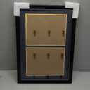 GraduationMall 14x20 Double Diploma Frame, Display 8.5x11 Certificate with Black over Gold Mat,UV Protection Acrylic,Black with Silver Beads