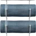 Sorbus Bathroom Towel Holder - 5 Tier Metal Towel Rack with Wood Shelf for Rolled Bath Towels, Washcloths, Linens, Hand Towels, Soaps & Accessories - Wall Mounted Towel Rack for Bathroom Towel Storage (White)