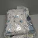 VIVILINEN Blue Floral Patchwork Quilt Set King Size Reversible Quilted Bedding Set with 2 Pillowcases