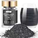 Black Edible Glitter for Cakes, Bulk 15g 0.5oz Black Luster Dust Edible Power Shimmer Food Grade for Drinks Chocolate Cocktails Decoration Baking