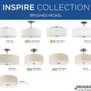 Progress Lighting P3696-0930K9 Close-to-Ceiling, Nickel, 6.00x13.00x13.00