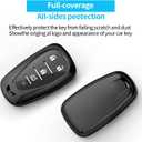 Sindeda for Chevrolet Key Fob Cover With Keychain Soft TPU Full Protection Key Shell Case Compatible with Chevrolet 2016-2025 Chevy Malibu Camaro Cruze Traverse Sonic Volt Bolt Equinox-Black