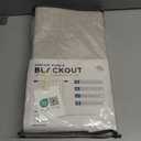 INOVADAY 100% Blackout Curtains for Bedroom, Black Out Curtains, Clip Rings Linen Blackout Drapes, Thermal Insulated Room Darkening for Living Room, 2 Panels - Oatmeal, Standard 100 