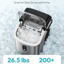 EUHOMY Ice Maker Countertop, Portable Ice Machine with Carry Handle, 26.5lbs Per Day, 9 Cubes in 6 Mins, Auto-Cleaning, with Basket and Scoop, for Home, Kitchen, Camping, RV (Silver)