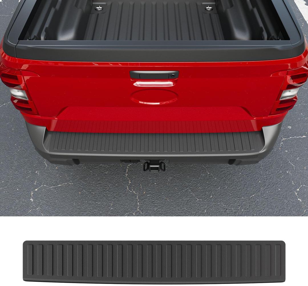 powoq Rear Bumper Step Pad Compatible with 2022-2025 Ford Maverick Tailgate Sill Cover Rear Door Entry Guard NO Lariat TPE Step Protector Replacement for 2022 2023 2024 2025 Ford Maverick Accessories