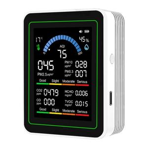 Air Quality Monitor Indoor, 10 in 1 Portable Smartair Quality Tester for CO2 | CO | TVOC | HCHO | Temp | AQI | PM0.3-1 Detection Hum for Home Cars Plants, Pets, Car, Hotel