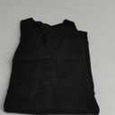 Saodimallsu Womens Sleeveless Sweater Vest V Neck Loose Knit Casual A Line Flattering Tunic Top with Pockets, Size XL