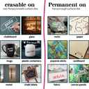 2 x White Chalk Markers 6 Pcs/Pack Chalkboard Markers Erasable Fine tip & Jumbo tip White Car Chalk Window Markers Washable for Cars, Blackboard, Glass, Auto, Window, Mirrors, Menu [1, 5, 8, 10, 11, 15mm]