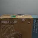 DUMOS Criss Cross Chair Wide Cross Legged Office Desk Vanity Chair PU Leather Armless Adjustable Swivel Chairs for Home Computer Task (Slate Gray)