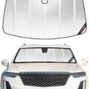 Pigenius Windshield Sun Shade for Cadillac XT6 2020-2025. Reflective Aluminum Film Front Window Sunshade - BLAZBLOCK